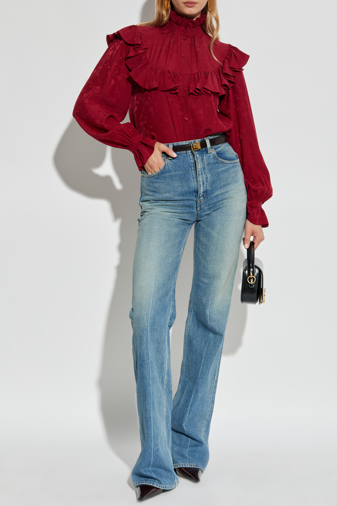 Saint Laurent Shirt with floral motif | Women's Clothing